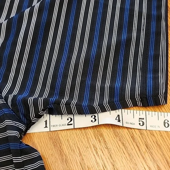 Champions Tour Golf Black and Blue Polo Shirt Classic Stripes - Picture 9 of 10